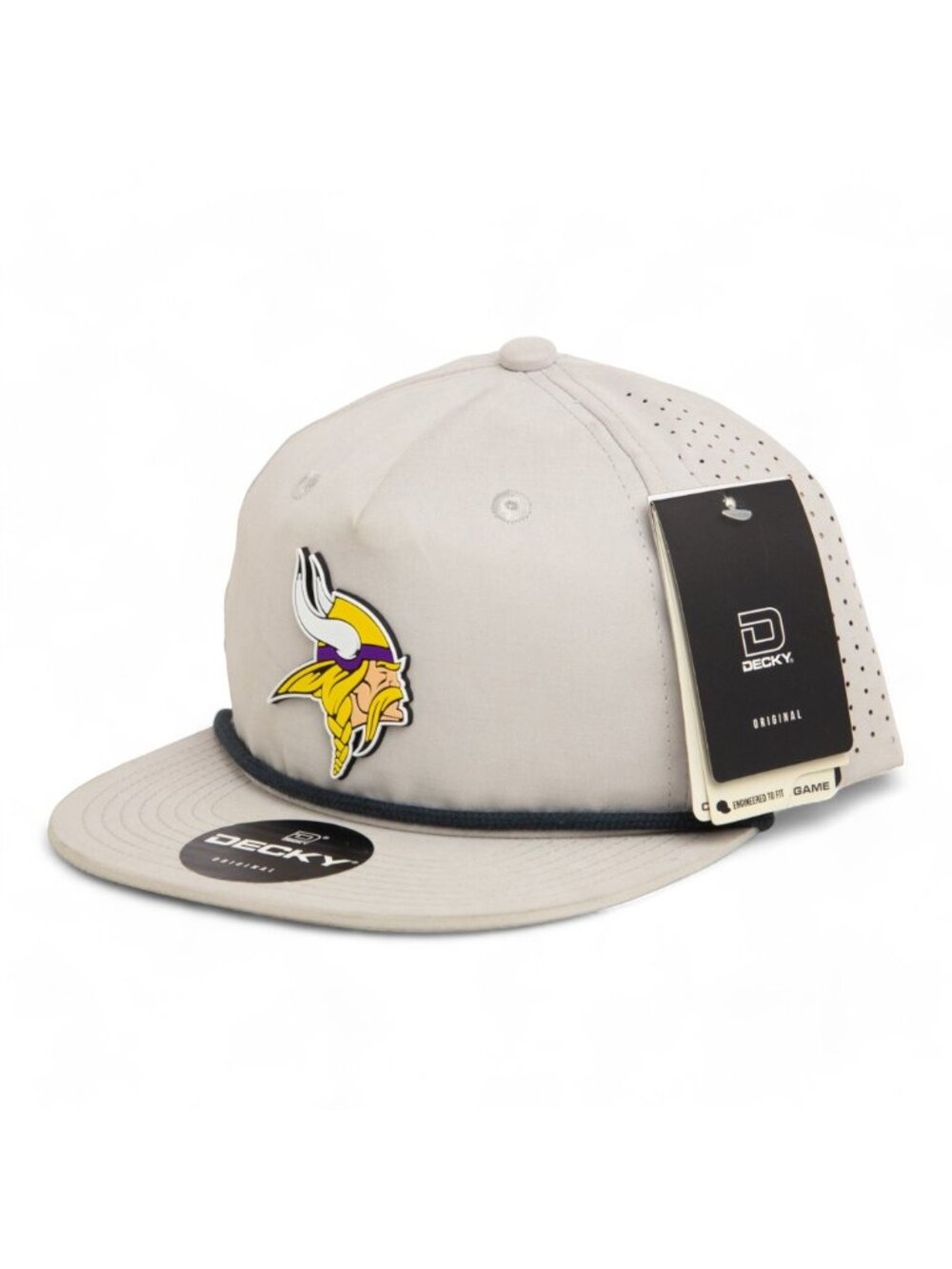 Minnesota Vikings 3D Perforated Rope Hat- Grey/ Charcoal